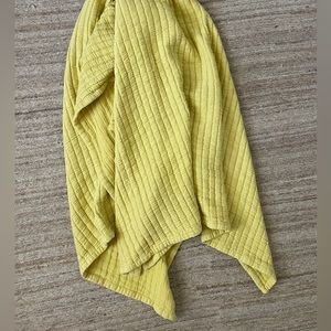 Pine Cone Hill Yellow Blanket Throw 100% cotton